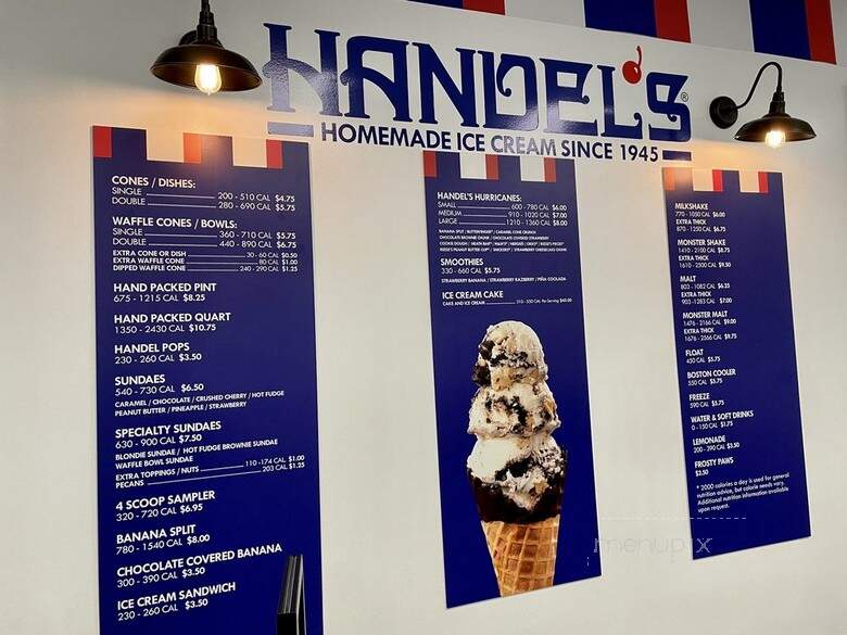 Handel's Homemade Ice Cream - Los Angeles, CA menu_pic
