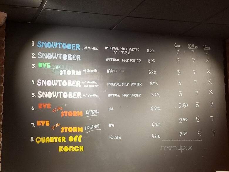 Jersey Cyclone Brewery - Somerset, NJ menu_pic