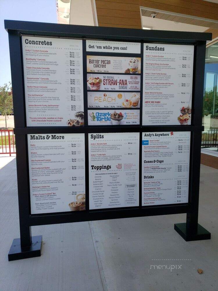 Andy's Frozen Custard - Grand Prairie, TX menu_pic