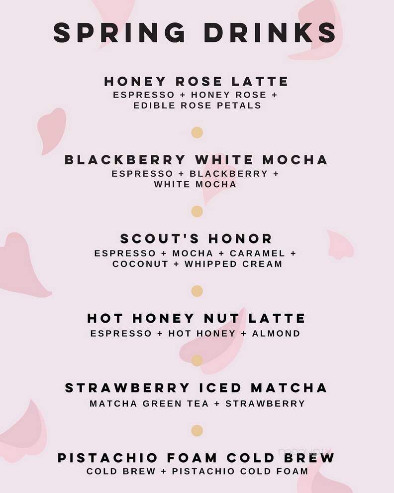Honey Moon Coffee Kitchen on Burkhardt - Evansville, IN menu_pic