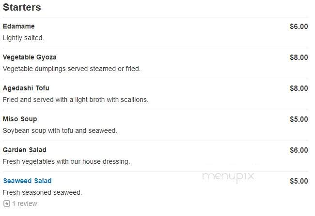 Save the Fish Vegetarian Sushi - Mission, KS menu_pic