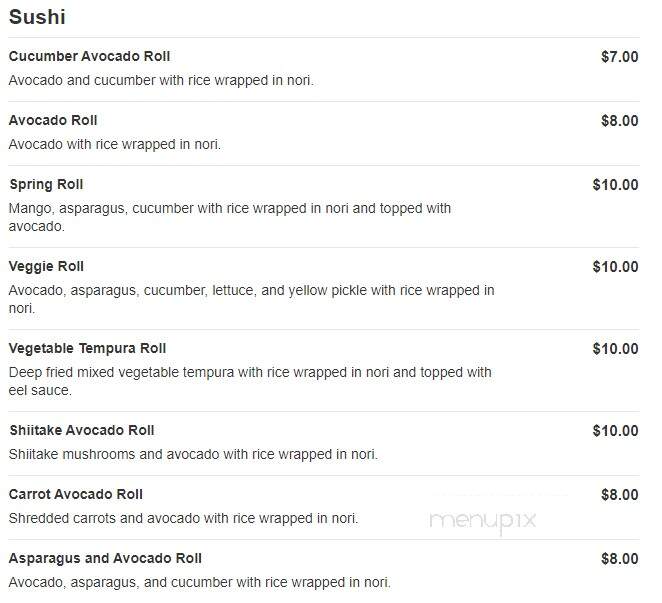 Save the Fish Vegetarian Sushi - Mission, KS menu_pic