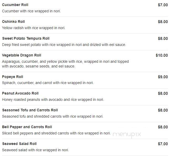 Save the Fish Vegetarian Sushi - Mission, KS menu_pic