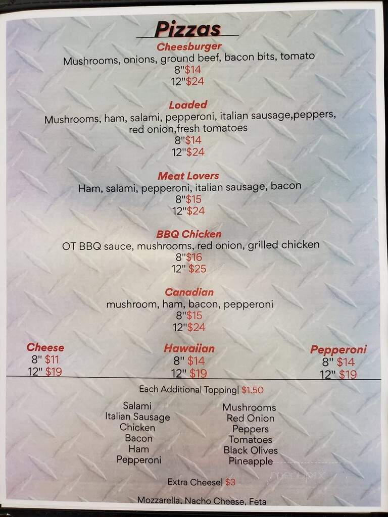 Overtime Pub - Oyen, AB menu_pic