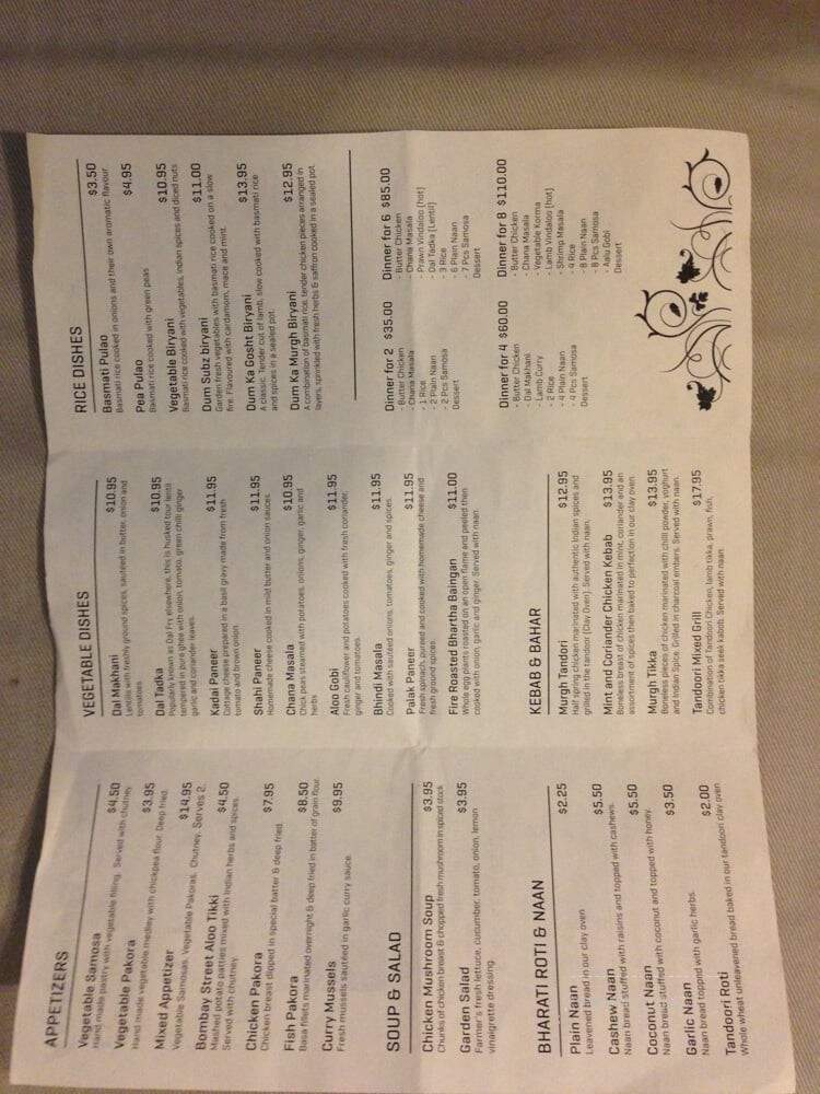 The Bombay Grill - Salmon Arm, BC menu_pic