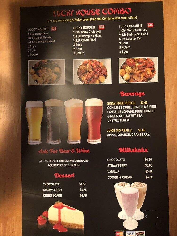 Lucky Crab House - Oakwood, GA menu_pic
