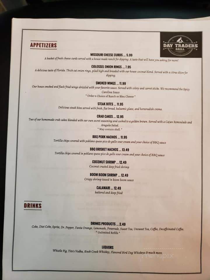Day Traders Grill - Lebanon, MO menu_pic