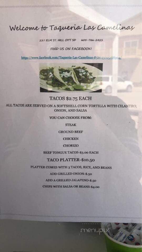 Taqueria Las Camelinas - Hill City, SD menu_pic