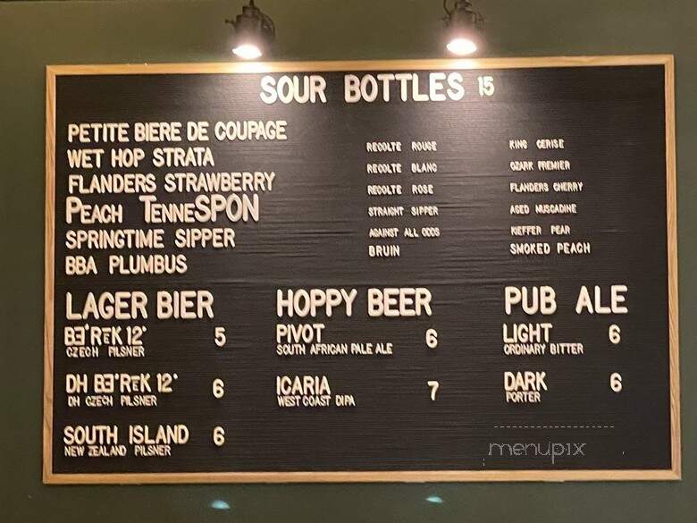 Barrique Brewing and Blending - Nashville, TN menu_pic