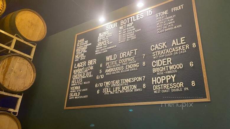 Barrique Brewing and Blending - Nashville, TN menu_pic
