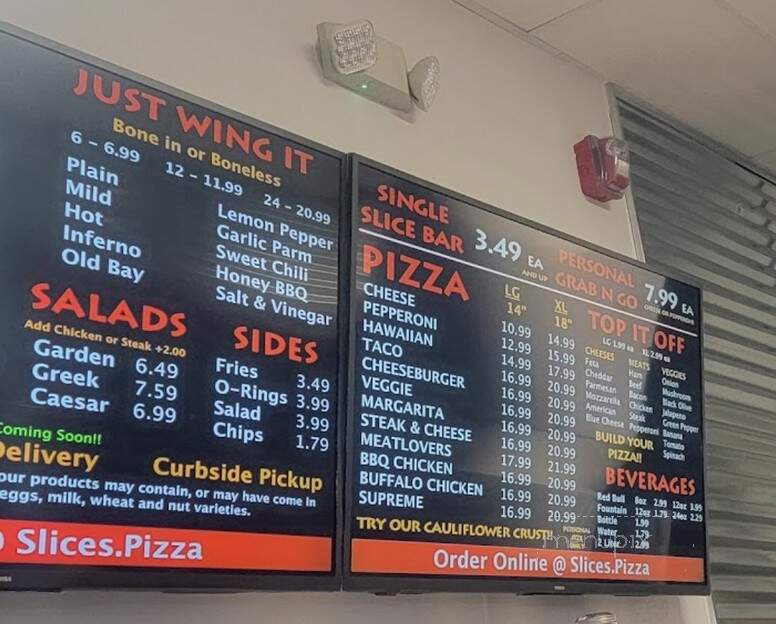 Slices Pizza Bar - Winchester, VA menu_pic