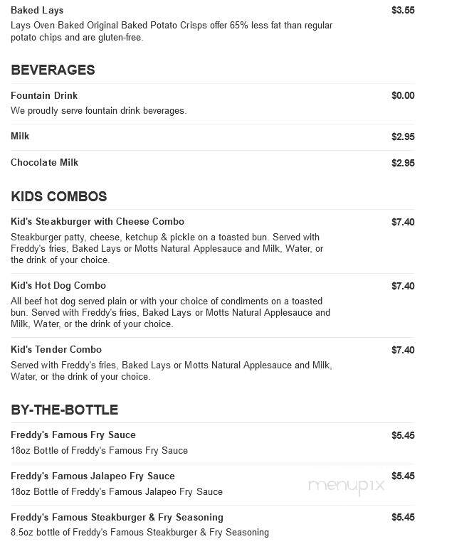 Freddy's Frozen Custard & Steakburgers - Wichita Falls, TX menu_pic