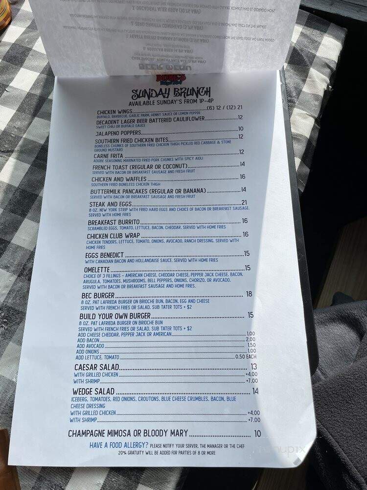 Decadent Ales - Mamaroneck, NY menu_pic