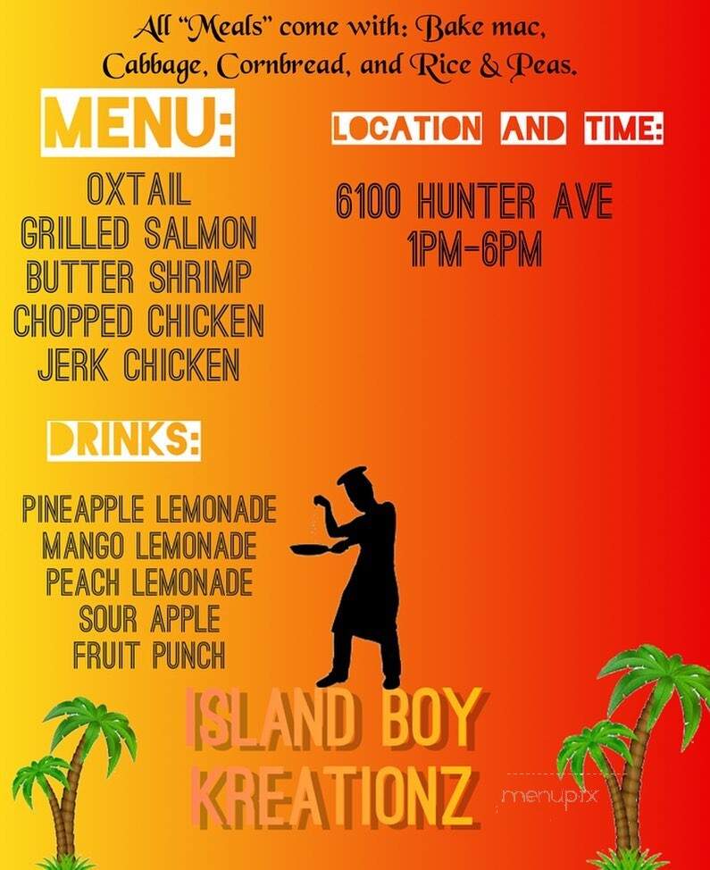 Island Boy Kreationz - Charlotte, NC menu_pic