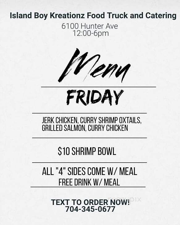 Island Boy Kreationz - Charlotte, NC menu_pic