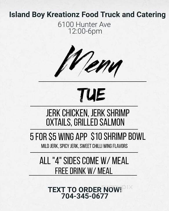 Island Boy Kreationz - Charlotte, NC menu_pic
