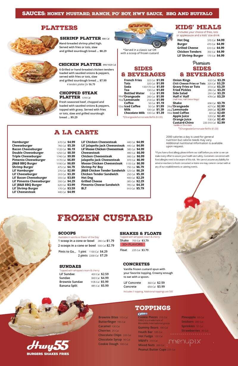 Hwy 55 Burgers - Crossville, TN menu_pic