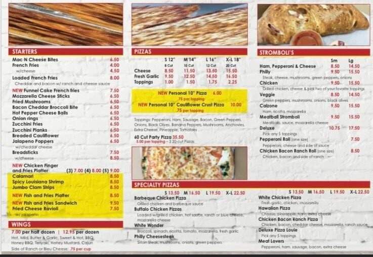 Pizza Louie's - Uniontown, PA menu_pic