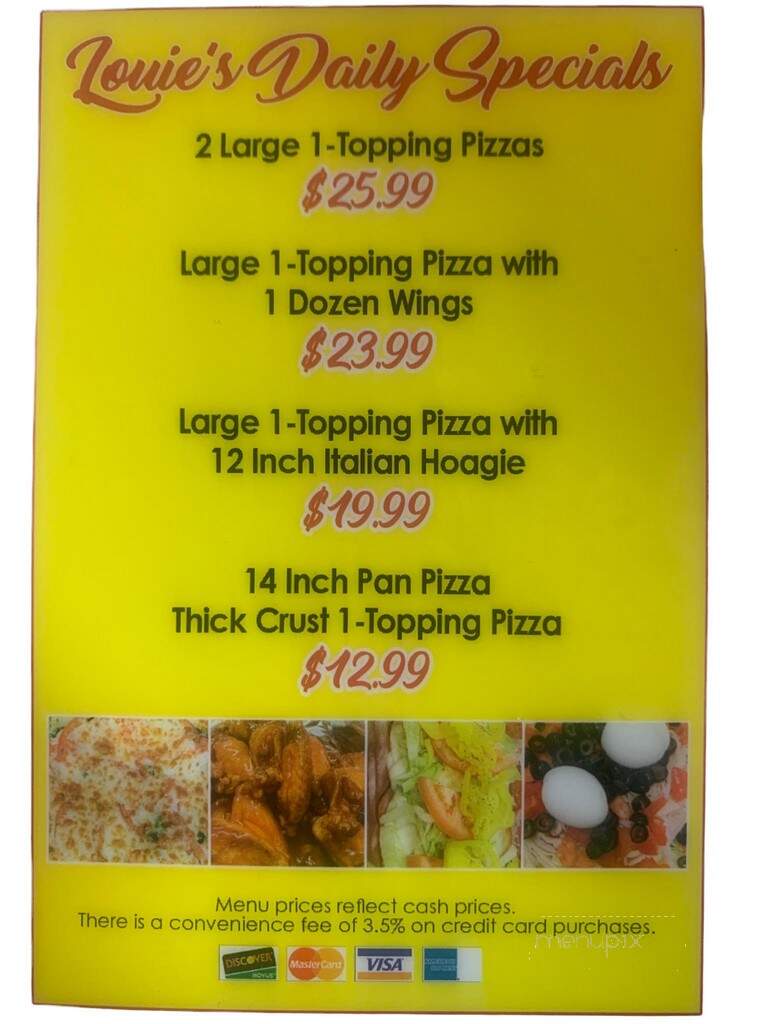 Pizza Louie's - Uniontown, PA menu_pic