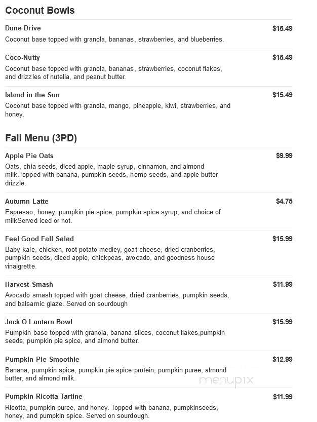 Goodness Bowls - Villanova, PA menu_pic