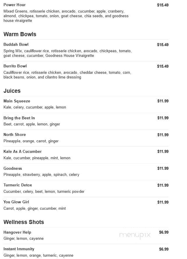 Goodness Bowls - Villanova, PA menu_pic