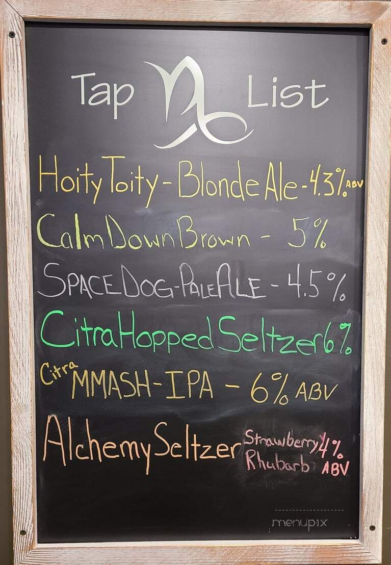 Alchemy Brewing - Cashton, WI menu_pic