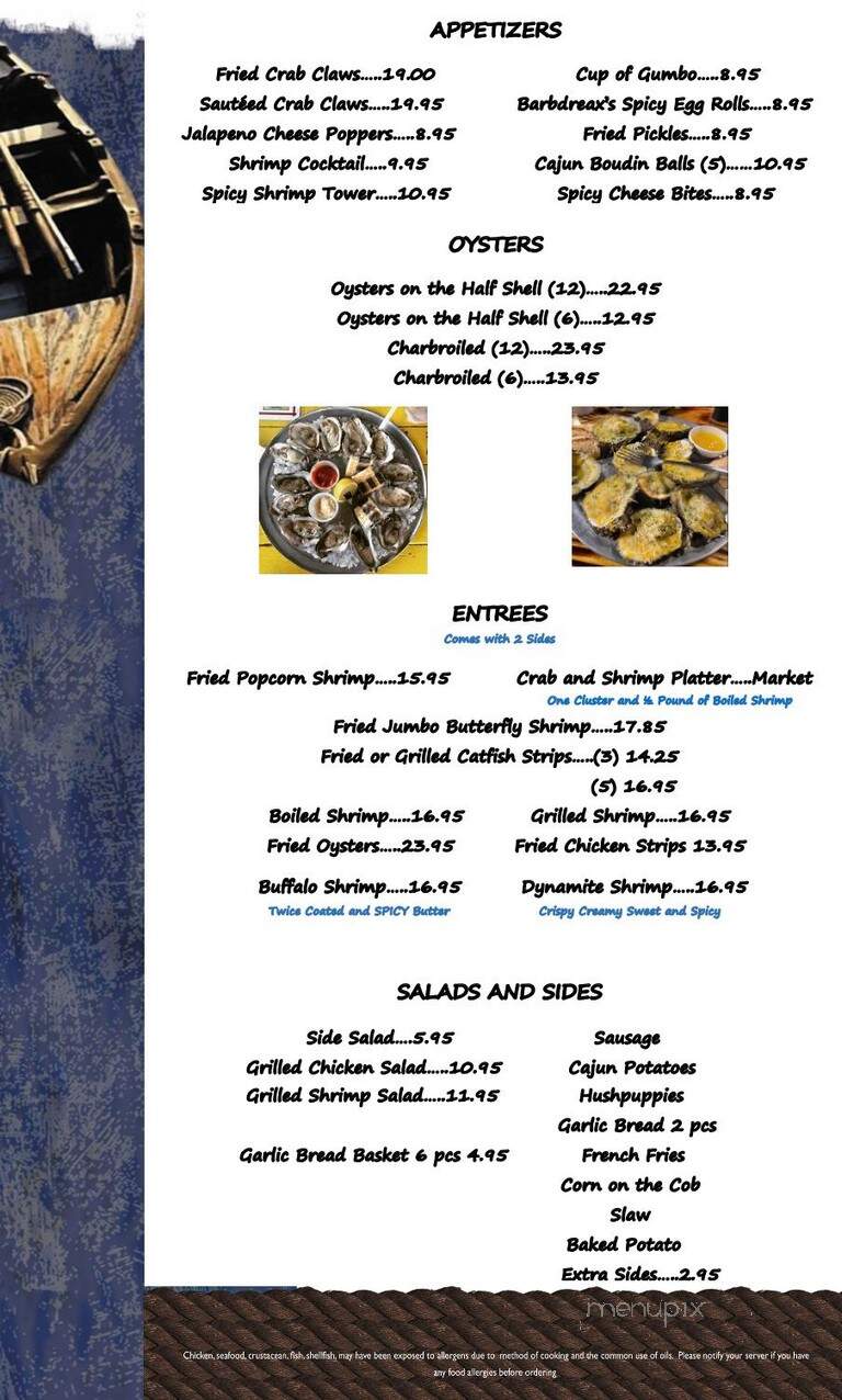 The Salty Net - Fulton, MS menu_pic