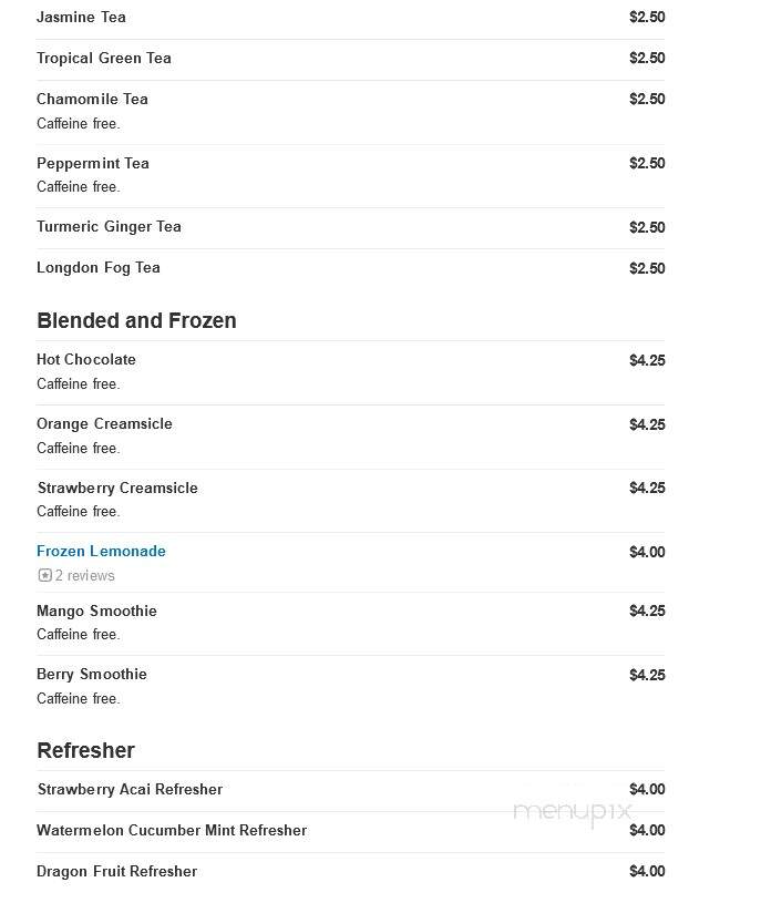 The Victorian Coffee Shop - Haw River, NC menu_pic