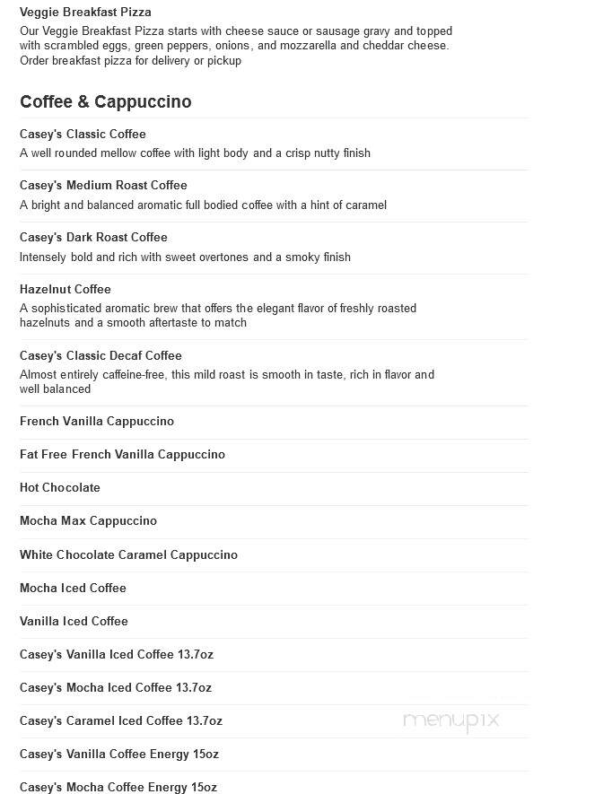 Casey's General Store - Cloverdale, IN menu_pic
