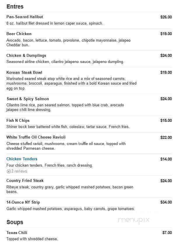 Grill 19 - Carrollton, TX menu_pic