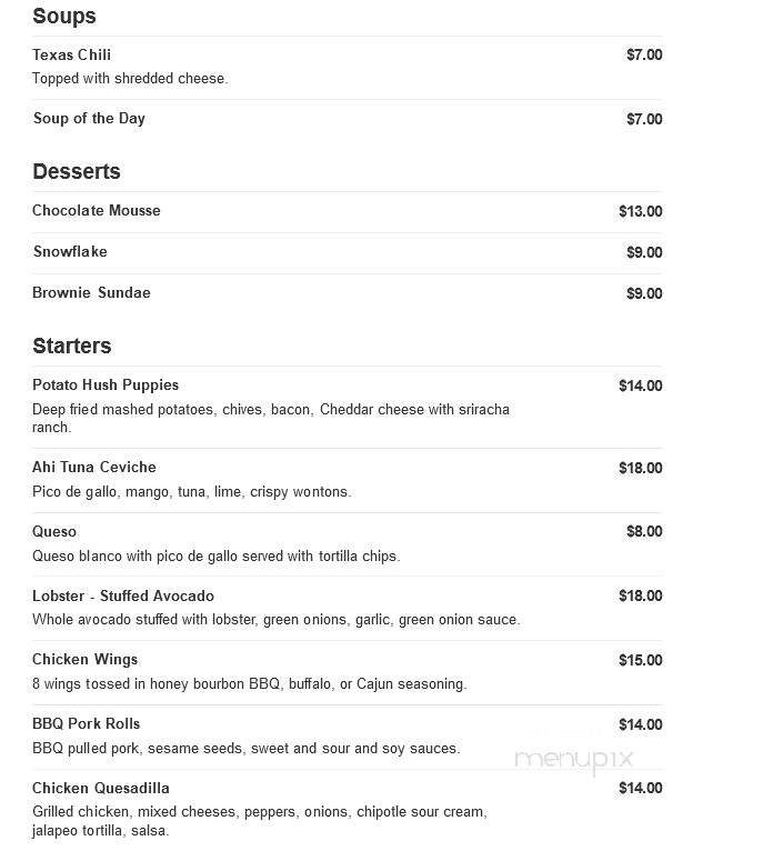 Grill 19 - Carrollton, TX menu_pic