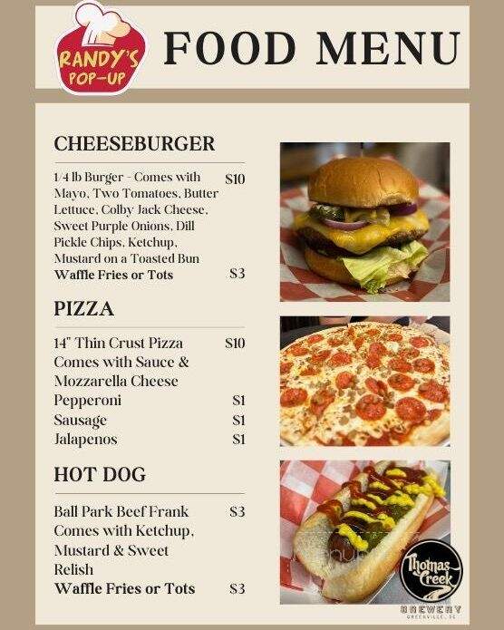 Thomas Creek Brewery - Greenville, SC menu_pic