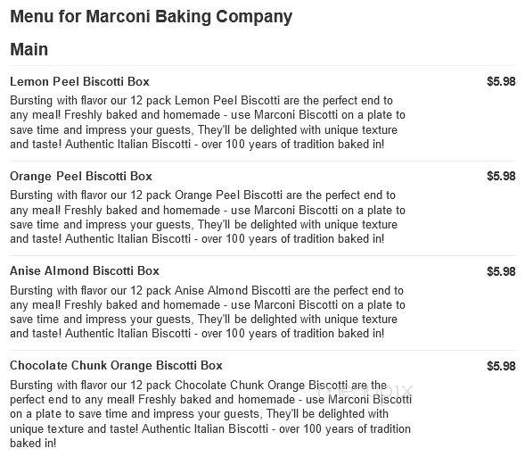 Marconi Baking Company - Chicago Heights, IL