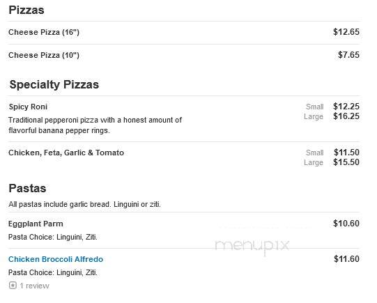 Abbondanza Pizzaria - Pembroke, MA menu_pic