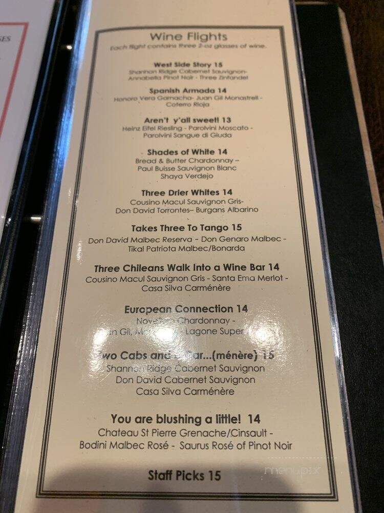 Vinos Finos Tapas and Wine Bar - Raleigh, NC menu_pic
