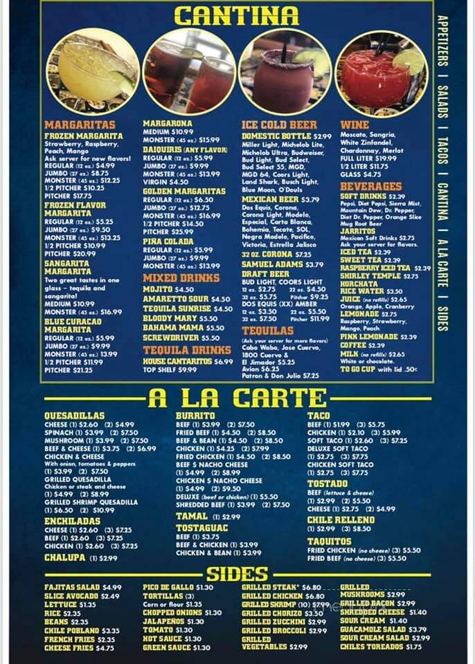 La Carreta - Celina, OH menu_pic
