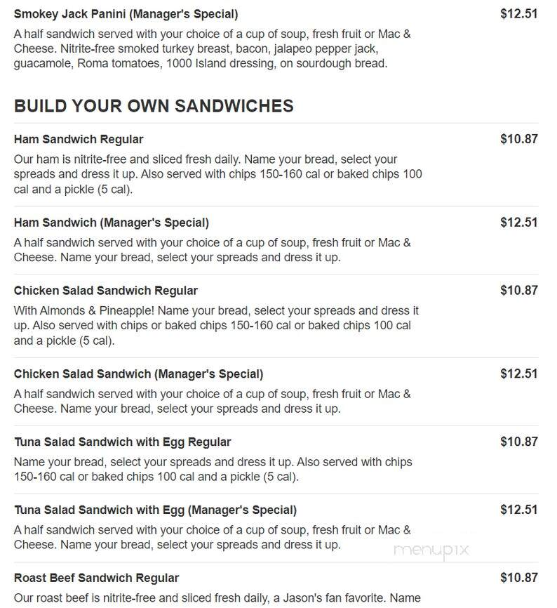 Jason's Deli - Mobile, AL menu_pic