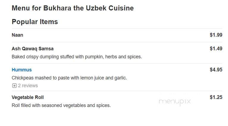 Bukhara the uzbek cuisine - Boonton, NJ