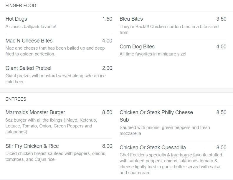 Mermaids Gentlemen's Club - Virginia Beach , VA menu_pic