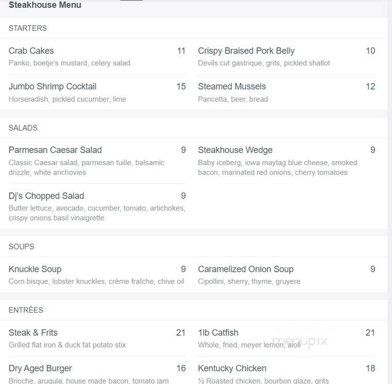 Dj's Steakhouse-Jumers Casino and Hotel - Rock Island, IL menu_pic