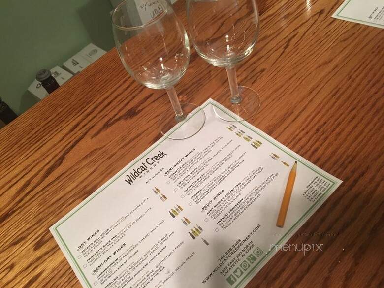 Wildcat Creek Winery - Lafayette, IN menu_pic