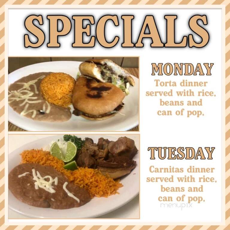 Los Azares Mexican Grill - Chicago, IL menu_pic