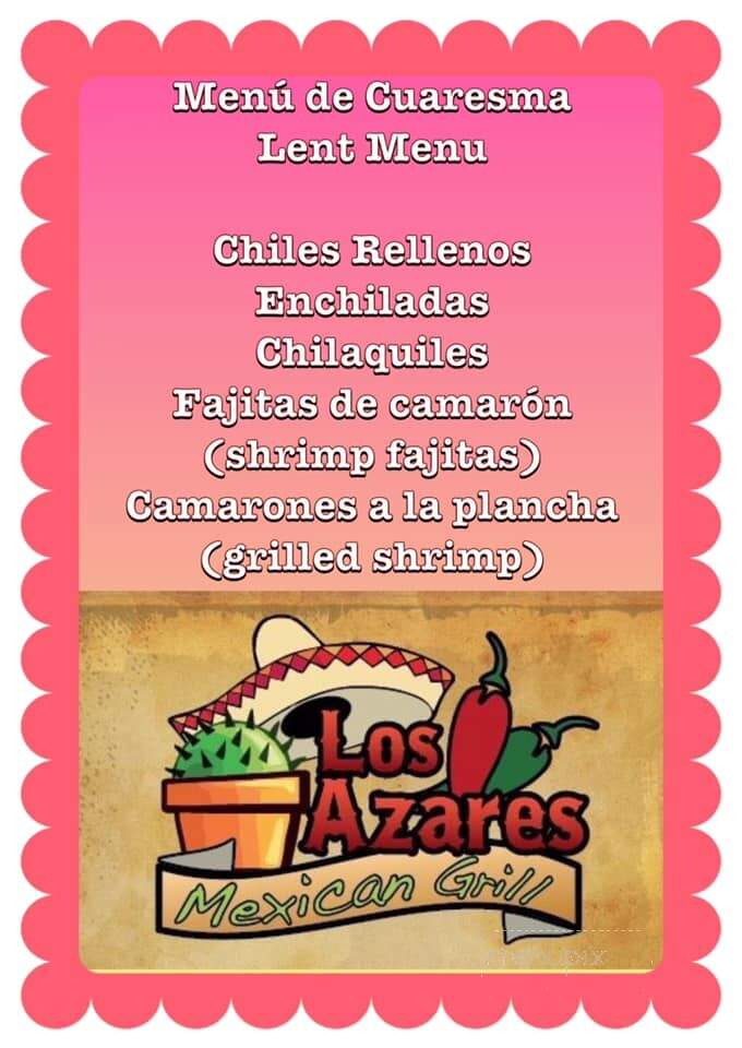 Los Azares Mexican Grill - Chicago, IL menu_pic