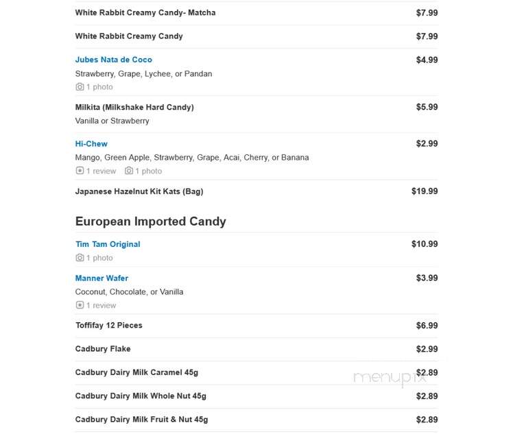 Rocket Fizz - Irvine, CA menu_pic