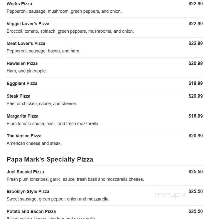Papa Mark's Pizza & Grill - Honey Brook, PA