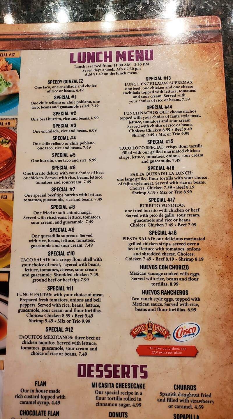 Mi Casita - Angier, NC menu_pic