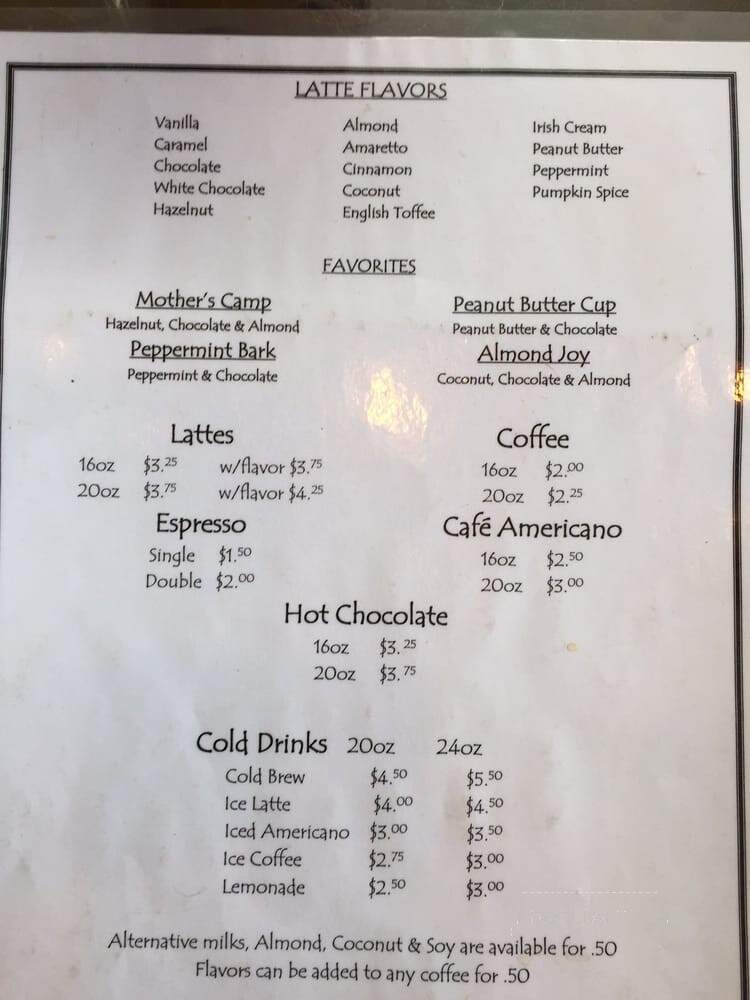 Big Bear Coffee Roasting - Big Bear Lake, CA menu_pic