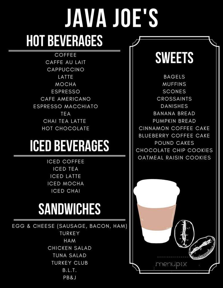 Java Joe's - Stamford, CT menu_pic