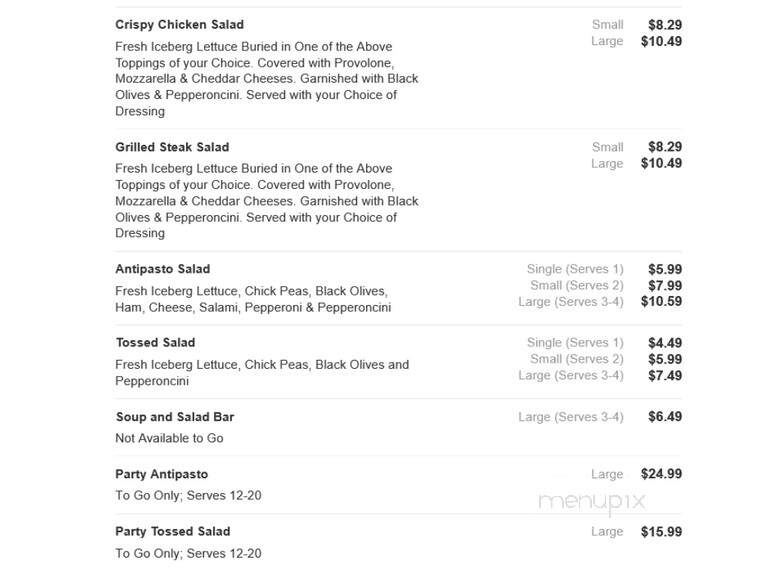 Barbato's Italian Restaurant - Erie, PA menu_pic