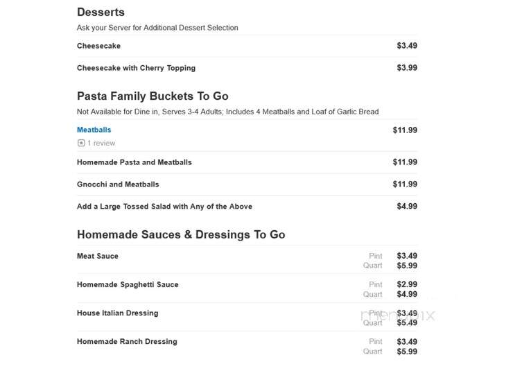 Barbato's Italian Restaurant - Erie, PA menu_pic